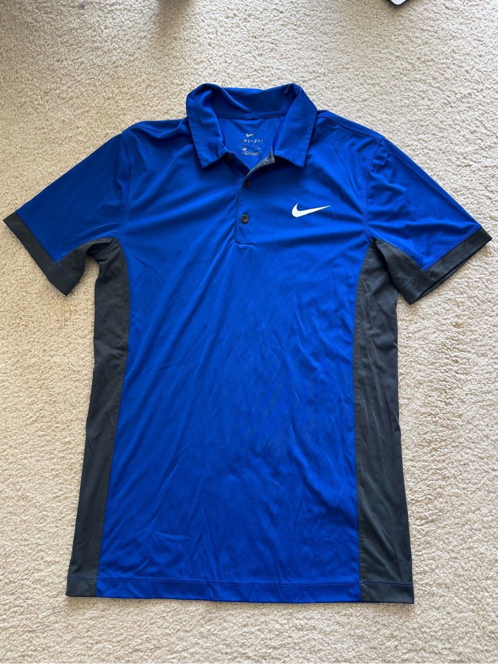 Nike Men’s Royal Blue Polo with Charcoal Panels